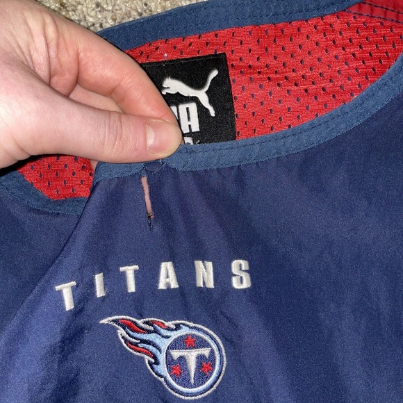 Eddie Robinson PRACTICE WORN Tennessee Titans Puma Pullover RARE Memorabilia - Picture 7 of 7